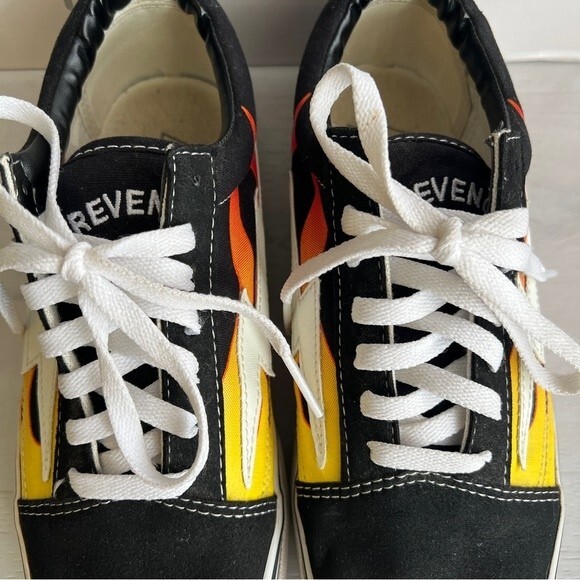 Revenge X Storm Old Skool Flame Low Top Sneakers Black - Picture 12 of 13